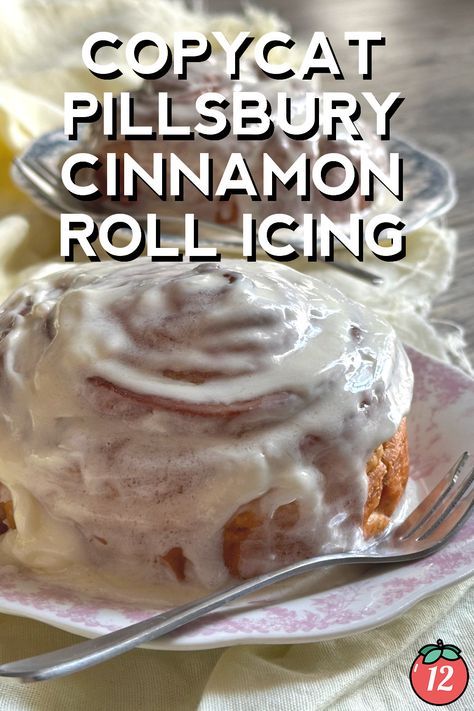 Copycat Pillsbury Cinnamon Roll Icing | 12 Tomatoes Copycat Pillsbury Cinnamon Rolls, Cinnabon Cinnamon Rolls Copycat Icing, Glaze Icing For Cinnamon Rolls, Powdered Sugar Icing For Cinnamon Rolls, Cinnamon Rolls Topping Recipe, Icing For Cinnamon Rolls Powdered Sugar, Pillsbury Icing Recipe, How To Make Icing For Cinnamon Rolls, Cinnamon Roll Icing Without Cream Cheese