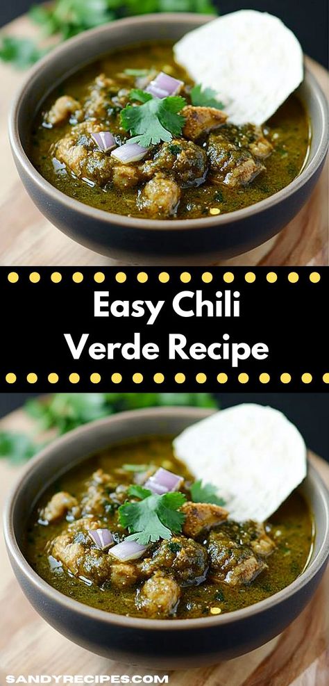 Searching for dinner recipes for family? This Chili Verde Recipe is ideal. It's a chili recipe easy to prepare and perfect for chili recipes lovers. Try it as a chili recipe crockpot for a convenient meal. Easy Chili Verde Recipe, Easy Chili Verde, Chili Verde Crockpot, Mexican Menudo Recipe, Chili Verde Recipe, Traditional Chili Recipe, Paleo Beef Stew, Menudo Recipe, Tomatillo Sauce