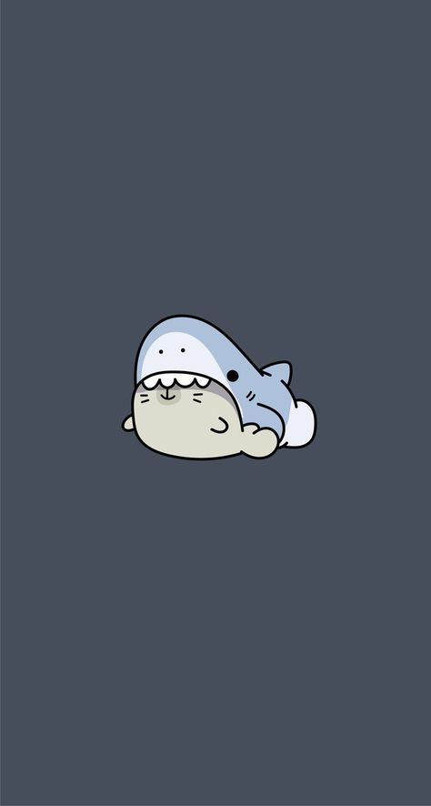 Squalo e foca - sfondo grigio | Cute doodle art, Cute cartoon wallpapers, Cute little drawings Seal Wallpaper, Seal Cartoon, Wallpapers Cool, Little Drawings, Wallpapers Cute, Shark Drawing, Cute Seals, Wallpapers Cartoon, Cute Doodle