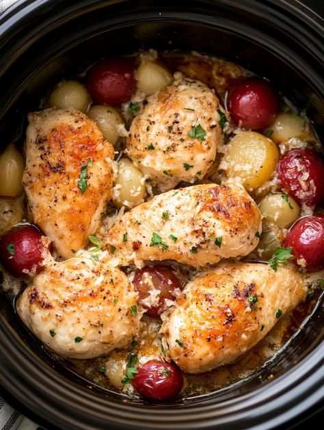 Slow Cooker Garlic Parmesan Chicken Thighs Simple Chicken Slow Cooker Recipes, One Pot Slow Cooker Meals Healthy, Cozy Chicken Crockpot Recipes, Chicken Thighs Crockpot Healthy, Chick Thighs Recipes Crockpot, Slow Cooker Chicken Thighs And Potatoes, Easy Chicken Thighs Crockpot, Crockpot Recipes With Chicken Thighs, Crock Pot Chicken Thighs Recipes