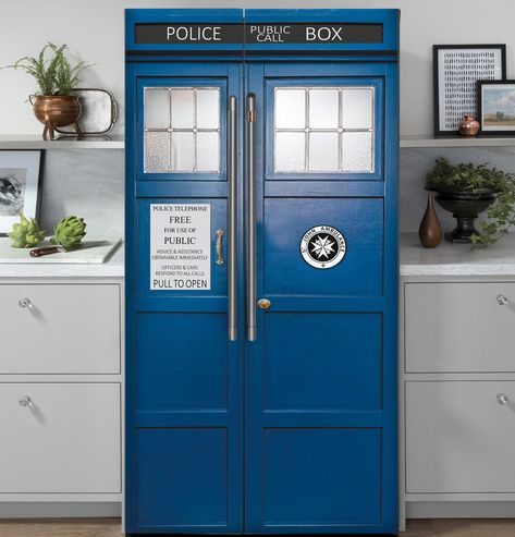 Man Cave Mini Fridge, Feminine Farmhouse, Tardis Door, Refrigerator Wrap, Fridge Wrap, Fridge Decals, Vintage Fridge, Refrigerator Wraps, Door Wrap