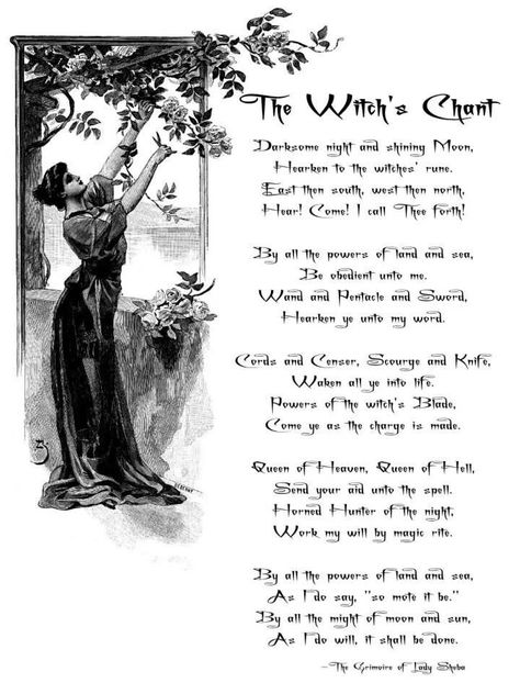 Witches Chant | The Witches Chant Pagan Prayers, Witchcraft Curses, Paganism Spells, Beautiful Witch, Wiccan Witch, Eclectic Witch, Magick Spells, Wiccan Spell Book, Witchcraft Spell Books