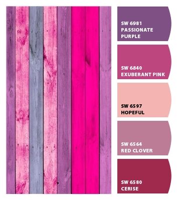 Sherwin Williams Magenta Paint Colors, Magenta Paint Colors, Color Palette Magenta, Magenta Paint, Bohemian Color Palette, Color Science, Mid Century Modern Interior Design, Mid Century Modern Interiors, Bohemian Colors