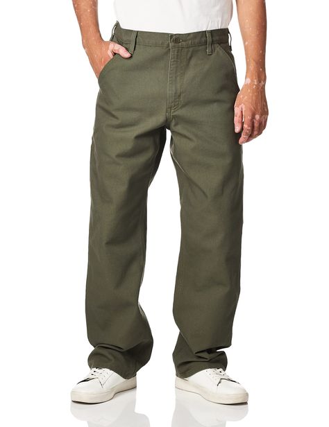 PRICES MAY VARY. 100% Cotton Imported Machine Wash Carhartt Company Gear Collection 100% Cotton *12-ounce, heavyweight, 100% ring-spun cotton duck *sits at the natural waist Machine wash warm - like colors Loose Work Pants, Good Cargo Pants, Best Cargo Pants, Cargo Pants For Men, Men's Uniforms, Safety Clothing, Utility Pants, Carhartt Mens, Pants For Men