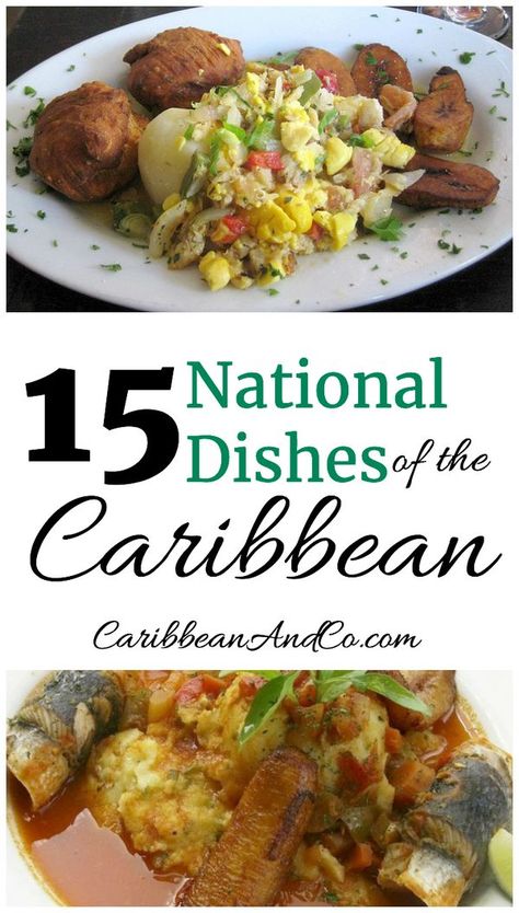 Caribbean food is not only colorful but filled with flavors that engage all of your senses. Here are 15 national dishes from across the Caribbean region. Carribean Food, Jamaican Cuisine, Trini Food, Jamaican Dishes, Caribbean Cuisine, Caribbean Food, National Dish, Island Food, Jamaican Recipes