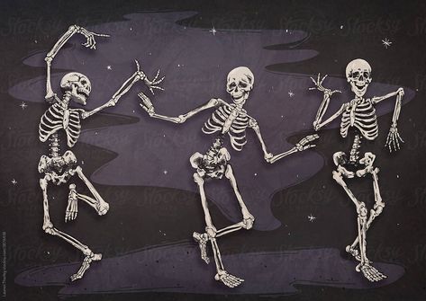 Skeleton Illustration, Skeleton Dance, Skeleton Tattoos, Dancing Skeletons, Halloween Window, Dancing Skeleton, Skeleton Art, Office Prints, Window Art