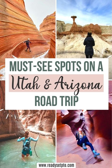 The Best Things To See on a Utah & Arizona Road Trip National Parks Arizona, Road Trips Out West, Arizona Road Trip Map, Colorado Utah Arizona Road Trip, Best 4 Day Vacations In The Us, Utah And Arizona Road Trip, Southern Utah Road Trip, Utah Road Trip National Parks, Arizona Utah Road Trip Itinerary