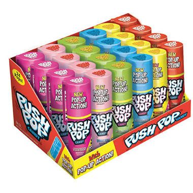 Push Pop Candy, 80s Food, Hard Candy Lollipops, Candy Lollipops, Summer Candy, Push Pop, Sleepover Food, Candy Pop, Push Pops