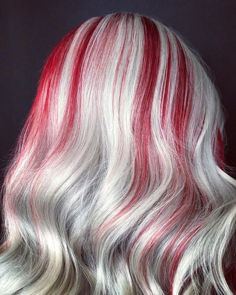 Candy Cane Hair, Hair Creations, Christmas Hair, Color Inspo, Hair Inspo Color, Christmas Candy Cane, Artist On Instagram, Christmas Candy, Candy Cane