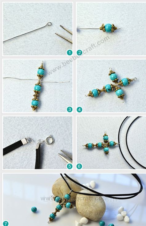 Making A Rosary With Beads, Diy Rosery Beads, Diy Cross Jewelry, How To Make A Rosary, Rosary Bracelet Diy, Homemade Rosary, Cross Jewelry Diy, Beebeecraft Tutorials, Seed Bead Tutorials