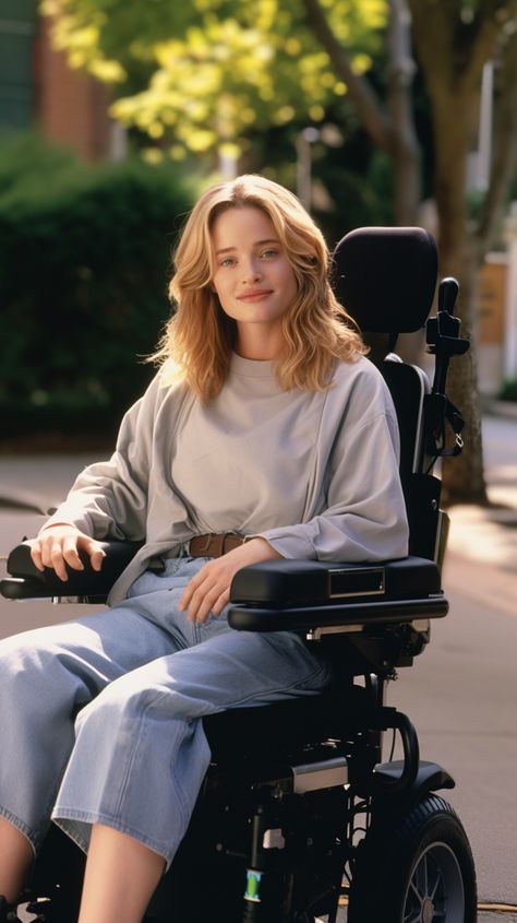 Wheelchair Senior Pictures, Wheelchair Pose Reference, Wheelchair Aesthetic, Wheelchair Poses, Girl In Wheelchair, Wheelchair Photography, Wheelchair Fashion, Wheelchair Women, Respect People