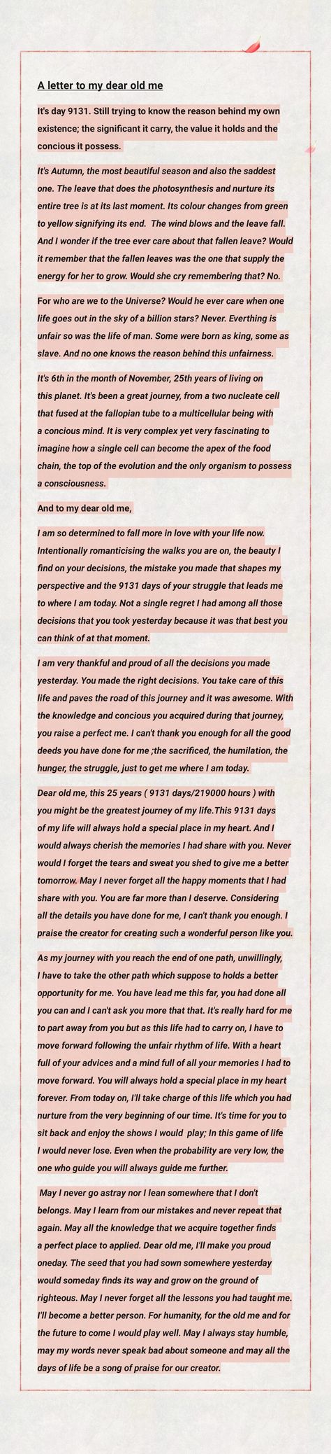 It's my birthday, and I write a letter to myself. Letter To My Self On My Birthday, Birthday Promise To Myself, Birthday Note For Myself, Birthday Message For Myself Note, Letter To Myself On My Birthday, Birthday Write Up For Myself, Aesthetic Birthday Letter, Birthday Letter To Myself, Birthday Words For Myself