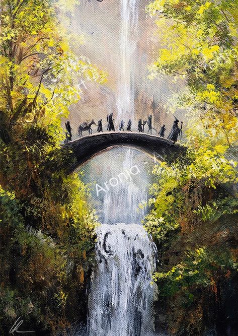 Middle - Earth | Aronja-Art Hobbit Art, Middle Earth Art, Tolkien Art, Lotr Art, Fantasy Paintings, The Lord Of The Rings, Painting Edges, Middle Earth, The Rings