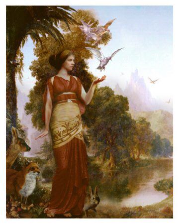 DEMETER: Goddess of the harvest and is most notably linked to the growing, preserving and harvesting of grain. Mother of Persephone. ( Not Info about the painting) World Mythology, Roman Gods, Greek Gods And Goddesses, Greek And Roman Mythology, Hades And Persephone, Sacred Feminine, Have Inspiration, Roman Mythology, Goddess Art