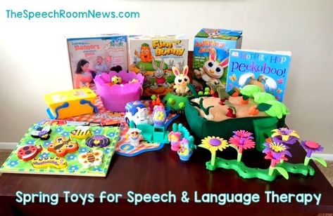 Spring Toys & Games for Speech and Language Therapy Easter Speech Therapy, Spring Speech Therapy Activities, Easter Speeches, Spring Speech Therapy, Spring Toys, Speech Games, Speech And Language Therapy, Therapy Toys, Language Therapy Activities