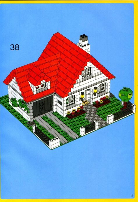 Old LEGO® Instructions | letsbuilditagain.com Lego House Instructions, House Building Plans, Instructions Lego, Lego Boxes, Lego Building Instructions, Lego Club, Lego Christmas, Lego Diy, Vintage Lego