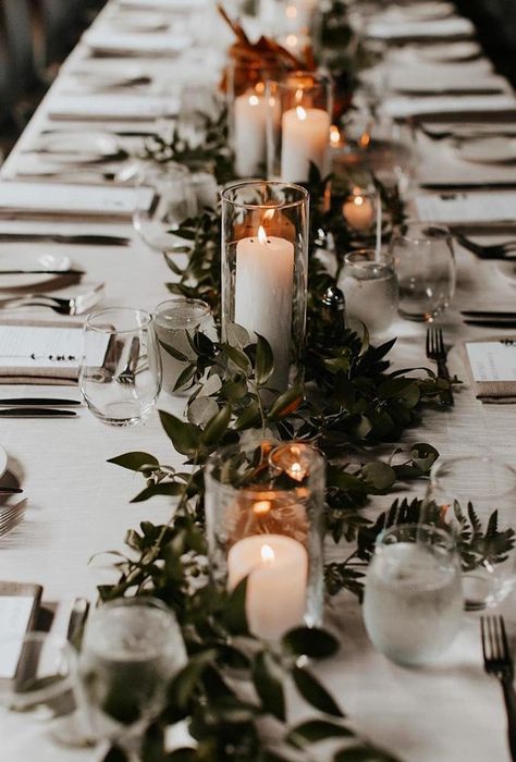 Rustic Wedding Decorations, Wedding Decor Ideas, Modern Wedding Decor, Future Wedding Plans, Wedding Table Decorations, Wedding Forward, Long Table, Wedding Table Settings, Wedding Table Centerpieces