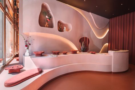 Moroccan Tent, Light Pink Walls, Dekorasi Kamar Tidur, Home Luxury, Retail Interior, Retail Space, Immersive Experience, Shop Interior, Retail Design