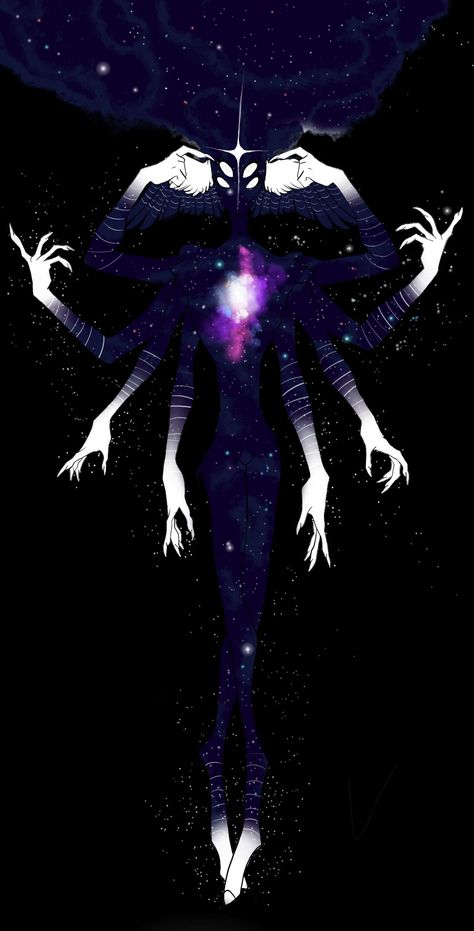 Eldritch Entity Art, Universe Human Art, Space Human Art, Moon God Character Design, Star Creature Art, Anti Hero Oc Character Design, Cosmic God Art, Space God Art, Cosmic Characters Design