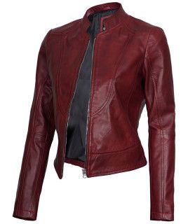 Amy_Maroon_Women_Leather_Jacket__54640_thumb Racer Leather Jacket, Maroon Leather Jacket, Cafe Racer Leather Jacket, Stylish Leather Jacket, Distressed Leather Jacket, Pink Leather Jacket, Cafe Racer Jacket, Blue Leather Jacket, Green Leather Jackets