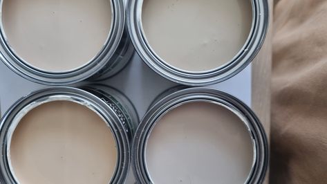 Tester pots of Crown paint in warm neutral colours Neutral Paint, Paint Samples, Interior Paint, Linen Blend, Lounge