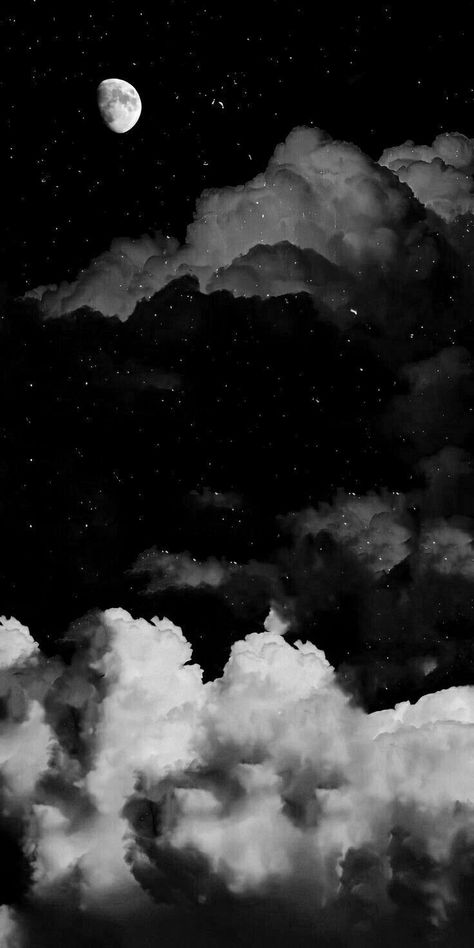 Iphone Black Wallpaper, Wallpaper Iphone Dark, Wallpaper Iphone Black, Moon And Stars Wallpaper, Dark Black Wallpaper, Space Phone Wallpaper, Black Wallpaper Iphone Dark, Iphone Wallpaper Sky, Cute Black Wallpaper