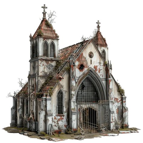 Abandoned church with overgrown vegetation stock photo Abandoned Churches, Abandoned Church, 3d Design, Photo Image, Stock Photos, Plants, Quick Saves, Design