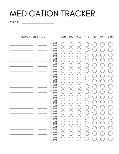 Minimalist Medication Tracker Daily Medication Log Free Printable, Medication Tracker Printables Free, Health Binder, Goals Journaling, Medication Tracker Printable, Medicine Tracker, Medical Tracker, Digital Stationary, Medical Printables