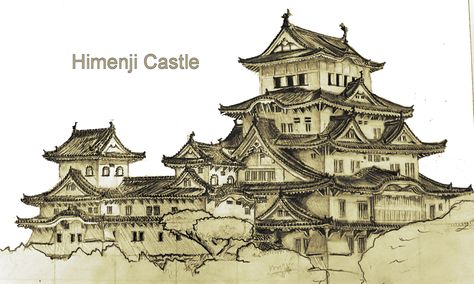 himeji castle Castle Drawing, Traditional Japanese Architecture, Himeji Castle, Japanese Castle, Castle Aesthetic, Architecture History, Architecture Drawing Art, Unique Architecture, Japanese Architecture