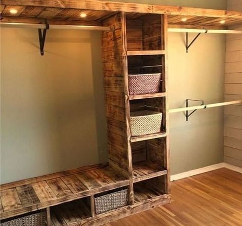 Rustic Closet, Closet Design Layout, Closet Renovation, Tables Kitchen, Closet Layout, Closet Remodel, Wall Closet, Bedroom Closet Design, Classroom Furniture