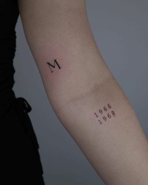 2 Date Tattoo Ideas, Significant Date Tattoos, Same Birthday Tattoo, Tattoos For Multiple Kids, Multiple Date Tattoo Ideas, Birth Dates Tattoo Ideas, Tatoos Date, You’re On Your Own Kid Tattoo, Birth Dates Tattoo