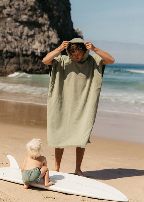 Beach Poncho, The Beach People, Beach People, Round Towel, Surf Outfit, Adult Swim, Hooded Towel, Beach Photoshoot, Moss Green