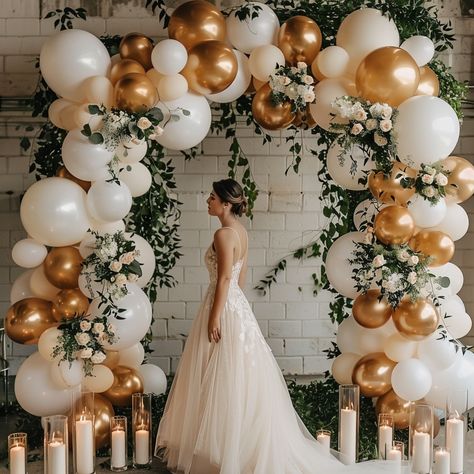 💐✨ Elevate your wedding decor with our enchanting balloon floral backdrop! 🎈🌸 Create a picturesque setting that will capture the magic of your special day and leave a lasting impression on your guests. Pin now to add a touch of romance and elegance to your wedding celebration! #WeddingIdeas #BalloonFloralBackdrop #DreamWedding #PinterestInspiration 💍✨ Floral And Balloon Backdrop, Balloon Wedding Decorations, Creative Photography Logo, Circle Decor, Wedding Balloon Decorations, Photo Backdrop Wedding, Balloon Display, Wedding Set Up, Balloon Backdrop