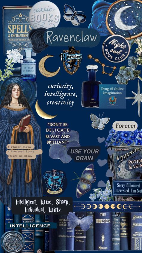 Ravenclaw Bedroom Aesthetic, Potterhead Wallpaper, Ravenclaw Bedroom Ideas, Ravenclaw Room Ideas, Ravenclaw Room, Aesthetic Shuffles, Ravenclaw Aesthetic, Harry Potter Illustration, Harry Potter Houses