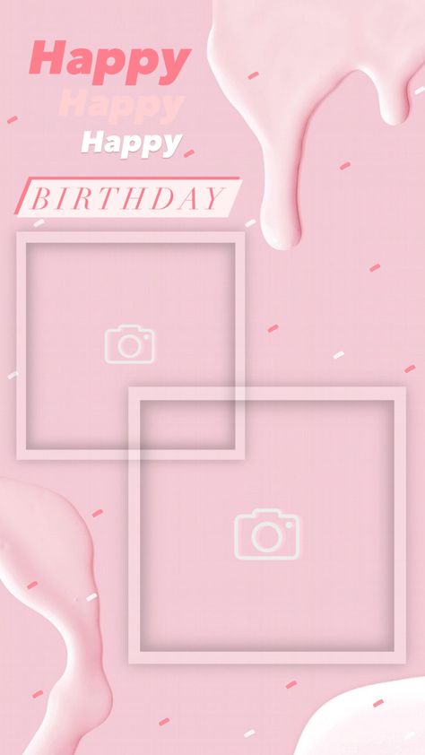 Birthday Template for Instagram Stories Pink Birthday Template Instagram, Pink Birthday Template, Birthday Template For Instagram, Cute Pink Birthday, Birthday Template Instagram, Template For Instagram Stories, Birthday Layout, Happy Birthday Icons, Happy Birthdays