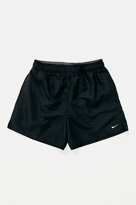 Nike Solid Black Swim Trunks Cute Swim Trunks, Home Office Ideas For Two, Swimming Clothes, Black Swim Trunks, Shorts Aesthetic, Home Together, Smink Inspiration, Swimming Shorts, Swimming Trunks