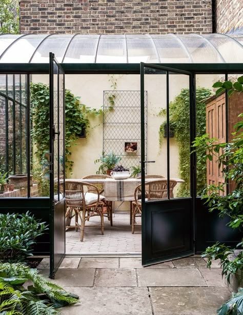 In the past, the word ‘conservatory’ has not always conjured the most desirable images to mind. Many of us are instantly transported by it to ill-advised Old School Rose, West Facing Garden, Georgian Homes, Patio Interior, Wooden Decks, City Garden, House Garden, French House, Terrace Garden