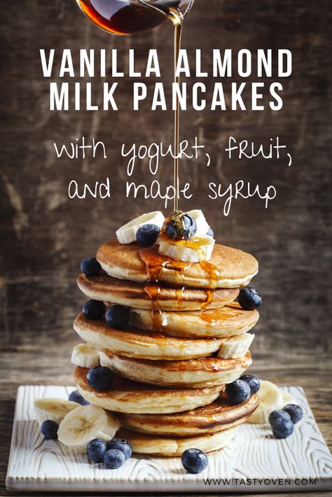 How To Use Up Almond Milk, Almond Milk Pancake Recipe, Pancake Recipe With Almond Milk, Recipes That Use Almond Milk, Pancake Recipe Almond Milk, Pancakes With Almond Milk, Almond Milk Pancakes, Sunday Pancakes, Milk Pancakes