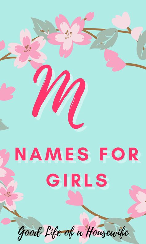 Baby Names M Names For Girls, M Girl Names, M Baby Girl Names, Country Girl Names, Cute Middle Names, Sweet Girl Names, Cool Baby Girl Names, Unique Baby Girl Names