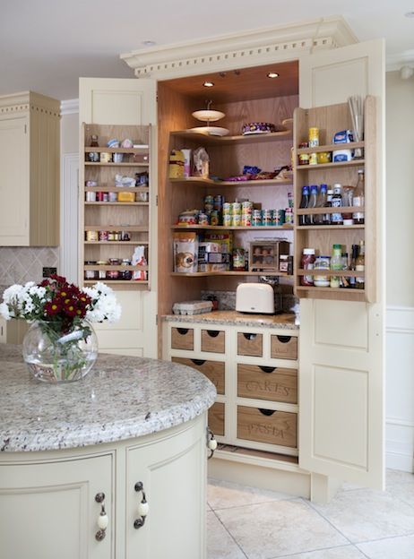 Our design Pantry Press Cabinets, Pantry Press, Curved Shelves, Larder Storage, Kitchen Pantries, Composite Front Doors, Kitchen Larder, Larder Cupboard, Refacing Kitchen Cabinets