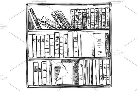 Books background. Book shelves sketch. Vector illustration. #sketch Books Background, Library Drawing, Background Book, Side View Drawing, Business Card Design Photography, Mini Library, Pile Of Books, Library Room, Book Background