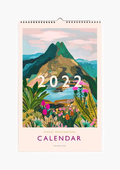 Calendar Design Inspiration, Studio Illustration, Travel Calendar, Calendar Themes, Kalender Design, Calendar Art, 2022 Calendar, Art Calendar, Cover Art Design