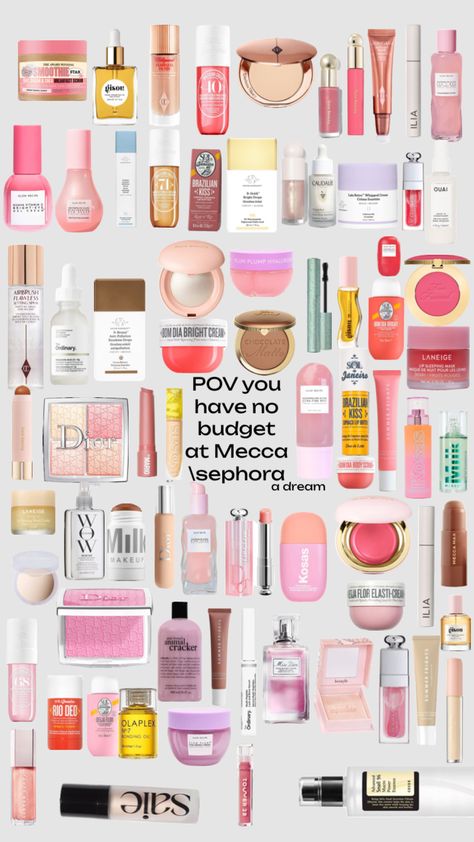 Mecca Makeup, How To Feel Pretty, Skin Care List, Sephora Bag, Preppy Gifts, Makeup Bag Essentials, Cute Gifts For Friends, Simple Skincare Routine, White Clothes