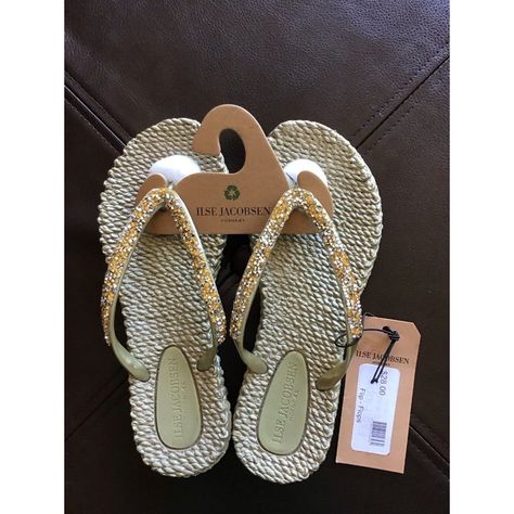 These Ilse Jacobsen Flip Flops Are Platin With A Sparkling Glitter Beading. The Style Is Called Cheerful. These Sandals Are High Quality And Are Very Comfortable Because Of Their Flexible Sole. This Item Runs Small. Ilse Jacobsen, Sparkles Glitter, Flip Flops, Beading, Sparkle, Glitter, Sandals, Beads, High Quality