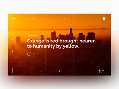 Orange:) - the color series#04 Orange Company, Orange Web, Sunrise And Sunset, Ui Design Website, Creative Web Design, Homepage Design, Agency Website, Web Ui Design, Orange Design