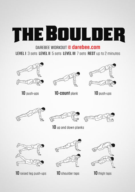 The Boulder Workout Bouldering Workout Plan, Exercise Template, Darbee Workout, Easy Daily Workouts, Bodyweight Upper Body Workout, Exercise To Reduce Belly, Darebee Workout, Rock Climbing Workout, Climbing Training