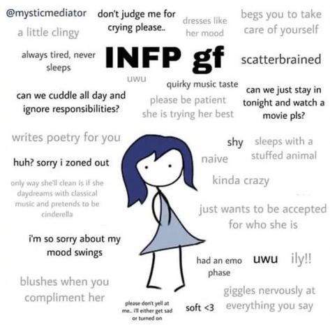 Infp Girlfriend, Infp Personality, Always Tired, Myers–briggs Type Indicator, Myers Briggs Type, Don't Judge Me, Never Sleep, Don't Judge, Care About You