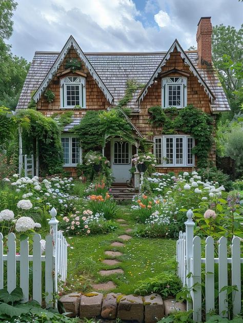 Farm Cottage Exterior, Cottagecore Home Exterior, Coquette Asthetic, Cottage Home Exterior, Quaint Farmhouse, Fairytale Houses, Cottage Core Home, Cottage Exteriors, Exterior Houses