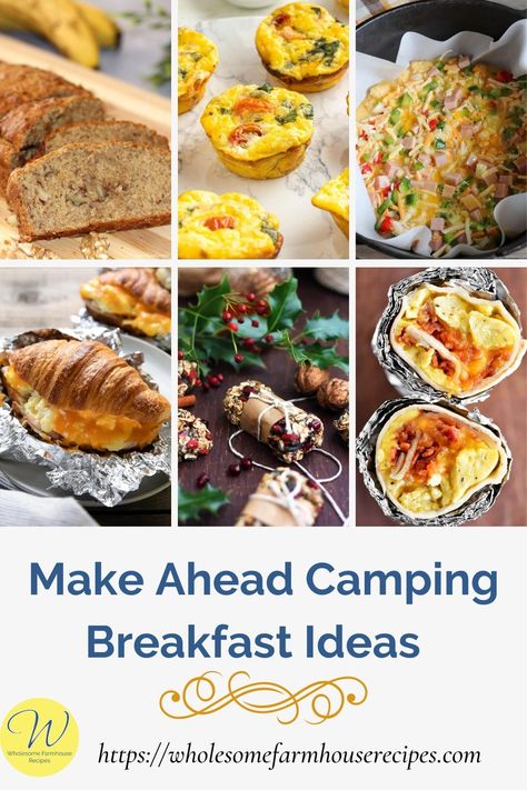 Make Ahead Camping Breakfast Ideas Camp Breakfast Casserole, Make Ahead Camping Breakfast, Meatball Ravioli, Camping Breakfast Recipes, Camp Food Ideas Make Ahead, Camping Breakfast Ideas, Camping Recipes Breakfast, Hearty Breakfast Recipes, Farmhouse Recipes