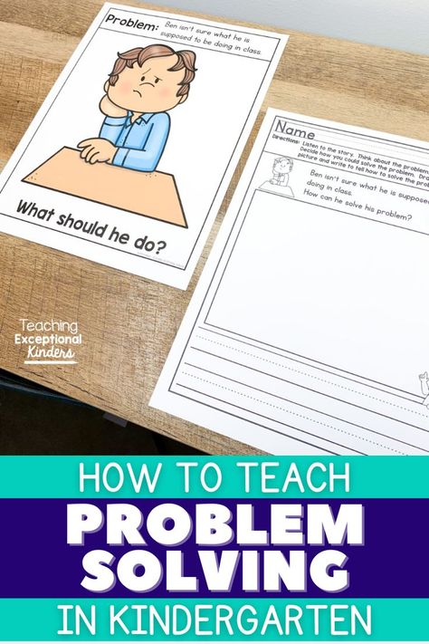 A problem solving poster and worksheet Behaviour Strategies, Classroom Management Tool, Conflict Management, Teaching Students, Teacher Things, Solve Problems, Behavior Management, Teaching Kindergarten, Student Teaching